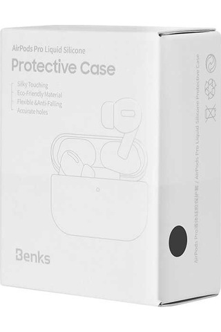 Apple Uyumlu AirPods Pro Kılıf Benks Liquid Silikon ZORE-218554 Pembe