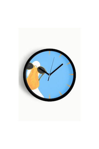 Sevimli Kaz / Ördek Modern Duvar Saati - Çocuk Odası Duvar Saati - 30cm - Önü Camlı Siyah Kasa-jh1085 Siyah