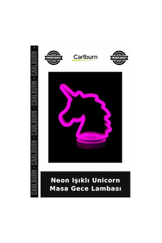 Özel Üretim Çocuk Odası Hediyelik Dekoratif Usbli Led Neon Işıklı Unicorn Masa Gece Lambası Diğer