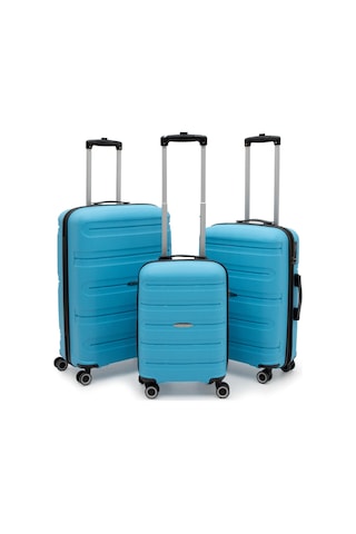 Artemis Üçlü Polipropilen Pp &kırılmaz 3'lü Valiz&bavul Seti Gri