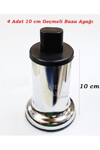 Geçmeli Metal Baza Ayağı Baza Koltuk Yükseltme Ayağı 4 Adet 10 Cm