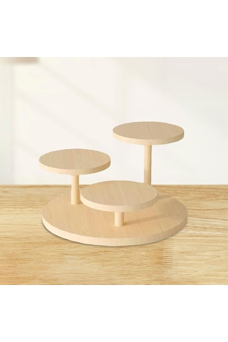 Suntek Ahşap Çok Katmanlı Sergileme Rafı Dekor 167x170cm