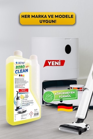 Acto Robo Clean Robot & Islak Dikey Süpürgeler İçin Konsantre Yüzey Temizleyici Tekli