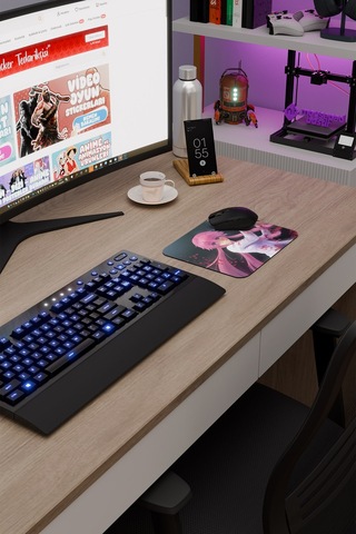 Mirai Nikki Anime V2 - 22x18 Gaming Kauçuk Kaymaz Taban Mouse Pad Fare Altlığı
