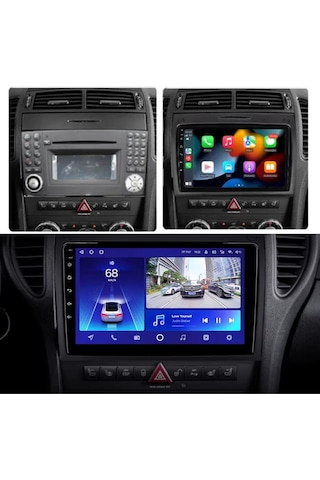 Mercedes Slk Android Multimedya Sistemi 4-64 Cadence 2004-2010 +360 Kamera 9"