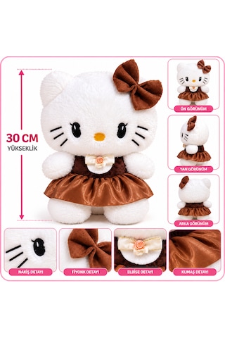 Hello Kitty 30 Cm Peluş Oyuncak Açık Kahverengi