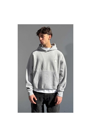 Zaee A Baskılı Oversize Premium Sweatshirt Gri