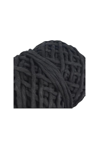 Makrome İpi 3 Mm 250 Gr Siyah Duvar Süsü, Çanta, Sepet Ve Dekoratif Hobi İpi