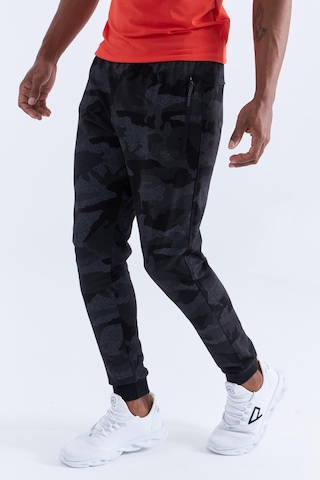 Tommy Life Siyah Kamuflaj Kamuflaj Desenli Dar Kalıp Jogger Erkek Eşofman Alt - 84754 Siyah
