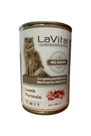 La Vital Kuzu Etli Konserve Yetişkin Kedi Maması 400 G