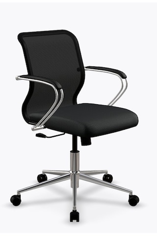 Ergolife Sit 8 Ofis Koltuğu Tekerlekli, Yükseklik Ayarlı, Siyah, Bilgisayar Sandalyesi-ed.55.1.2a2 Siyah