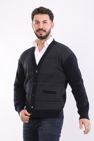 Kzctekstil Erkek Baba Triko Örgü Çift Cepli Akrilik Klasik Fit Düğmeli Hırka Lacivert Kzctekstil Erkek Baba Triko Örgü Çift Cepli Akrilik Klasik Fit Düğmeli Hırka Lacivert