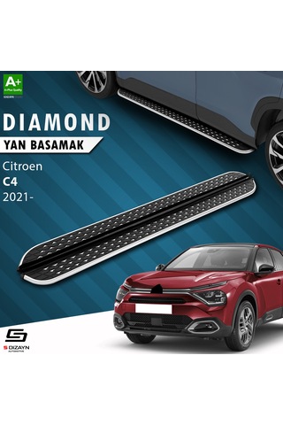 S-dizayn Citroen C4 3 Diamond Krom Yan Basamak 183 Cm 2021 Üzeri