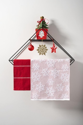 Tarassaco 30x50 Yılbaşı Christmas Yeni Yıl Temalı 2'Li Havlu Seti