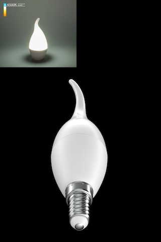 Rutter Rt-1188 5w Kuğu Led Mum Ampul 6500k Beyaz Işık E14 Kıvrımlı Ampul