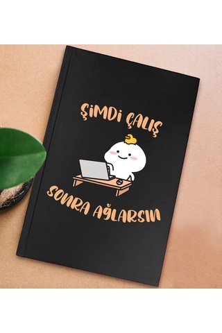 Bk Gift Sert Kapaklı Siyah Lastikli Defter , Arkadaşa Hediye, Yeni İş Hediyesi, Doğum Günü Hediyesi-10