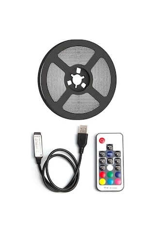 Tv Arkası Animasyonlu Rgb Şerit Led Seti Kumandalı 3 Metre - Cata - 5v Usb Girişli Enerji Sınıfı A++