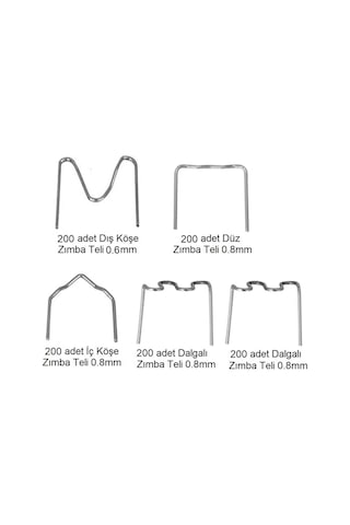 Yate10 1000x Set Plastik Kaynak Zımba Teli