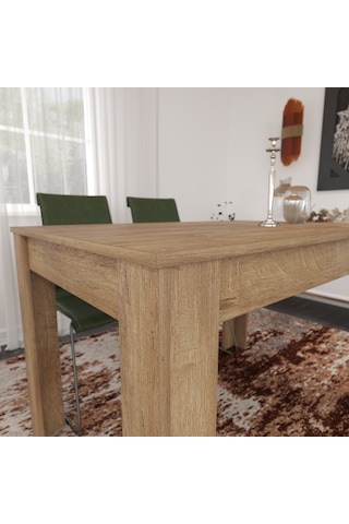 Pasific Home Single Mutfak Yemek Masası, 120x80 cm, Dikdörtgen, Koyu Meşe