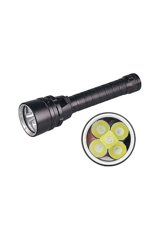 Besthome1 Cbtx Alüminyum Su Geçirmez Sualtı Dalış El Feneri, Siyah