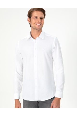 Pierre Cardin Erkek Beyaz Gömlek Desenli 50294732-vr013 Beyaz