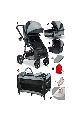 Baby Home 946 Travel Sistem Bebek Arabası + 560 Oyun Parkı Park Yatak