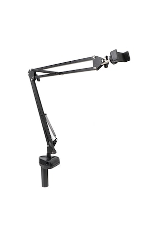 Xindoker Puluz Aluminium Alyuminyum Kollu Masaüstü Telefon Tutucu - 360 Dönebilen, Katlanabilir, 6.8 İnçye Kadar Telefonlar İçin, Canlı Yayın Ve Fotoğrafçılık İçin Pu650b