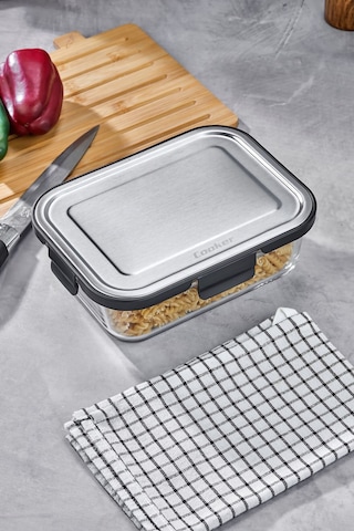 Cooker 1500 Ml Cam Saklama Kabı - Sızdırmaz, Paslanmaz Çelik Kapaklı, Gıda Saklama