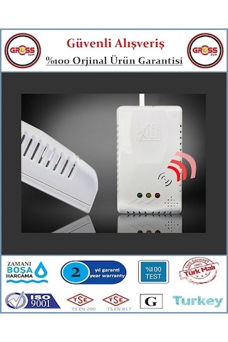 İtek Gaz Dedektörü - Doğalgaz Alarm Dedektörü - 220w