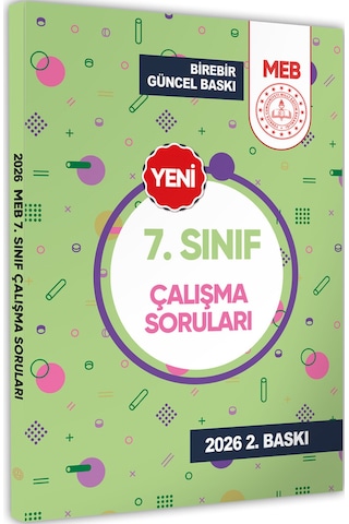 2026 7.Sınıf MEB Tüm Dersler Çalışma Soruları Soru Bankası (Renkli Baskı A4 Boyut) BASKI ÜCRETİ