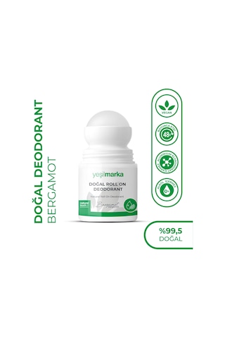 Yeşilmarka Bergamot Kokulu Doğal Unisex Roll-On Deodorant 50 ML