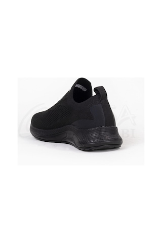 Günlük Kadın Erkek Unisex Sneaker Triko Nefes Alabilen Yürüyüş Bağcıksız Esnek Spor Ayakkabı Siyah