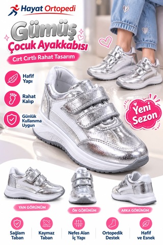 Özpınarcı Deri Ve Confort Spor Ayakkabı Gümüş