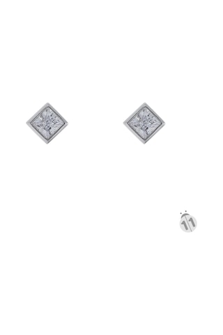 925 Ayar Zirkon Taşlı Vidalı Gümüş Küpe N11.10429