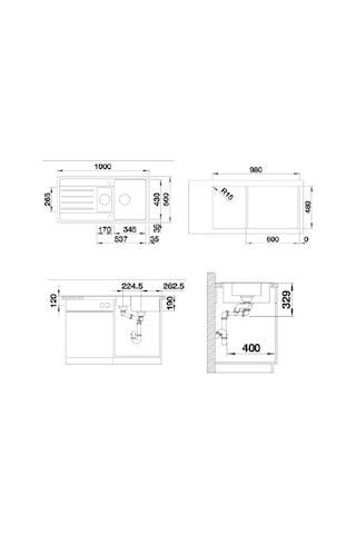 Blanco Legra 6S Antrasit Granit Eviye