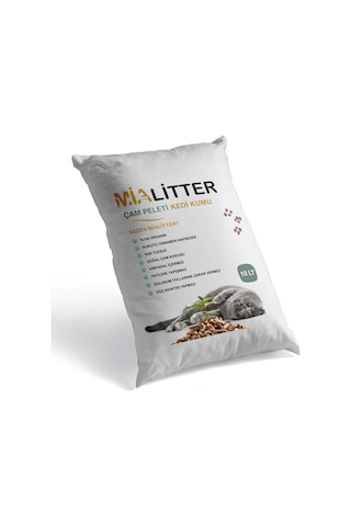 Mialitter Çam Peleti 5kg Kedi Kumu %100 Organik Tozsuz Doğal Çam Kokulu 6mm 5 Kg