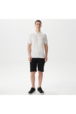 Nautica Erkek Kırık Beyaz Classic Fit Kısa Kollu Polo Düz K45329t Beyaz