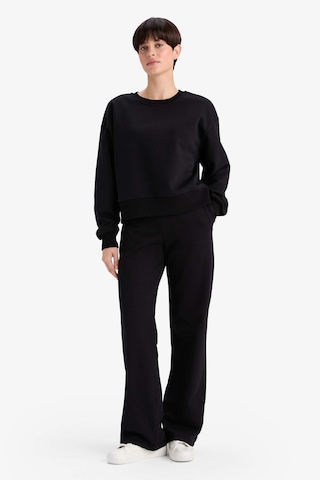 Defacto - Boxy Fit Basıc Sweatshirt B8568AX24WN Siyah