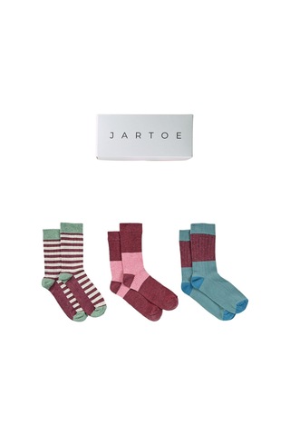 Kadın Alella 3'lü Soket Çorap Renkli