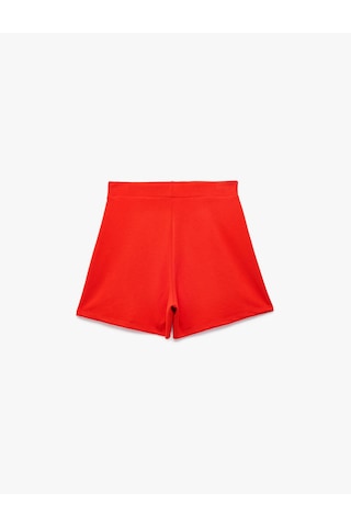 Koton Beli Bağcıklı Mini Şort Kırmızı 6sak70032ek