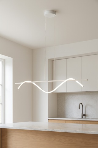 Eclipse Beyaz Renk Modern Tasarım -oturma Odası-çocuk Odası-mutfak-salon Beyaz Led Sarkıt Avize Beyaz