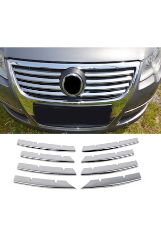 Vw Passat B6 Krom Ön Panjur 8 Parça 2005-2011 Arası P.çelik