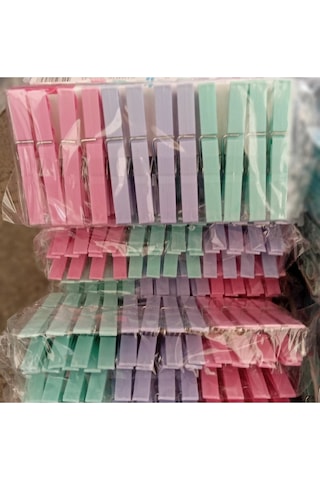 Plastik Mandal & Sağlam Mandal & 24 Adet Mandal Çamaşır Mandalı HV