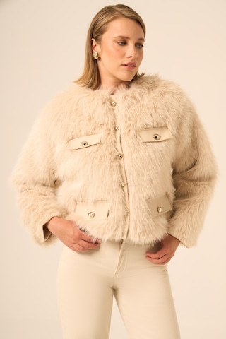 Ftz Women Kadın Peluş Mont Beige 31241 Beige
