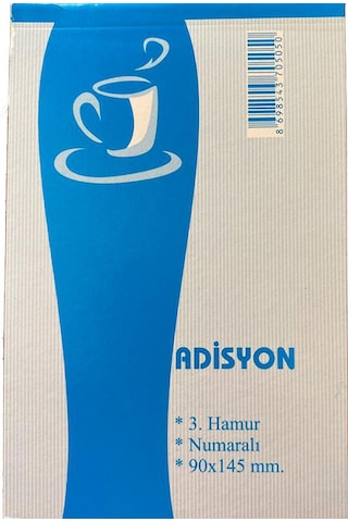 Tek Nüsha Adisyon ve Sipariş Fişi 80 Cilt 15 cm X 9 cm
