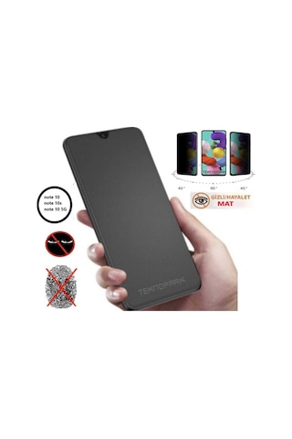 Xiaomi Redmi Note 10 Note 10s Mat Hayalet Privacy Tam Kaplayan Kırılmaz Cam Seramik Ekran Koruyucu