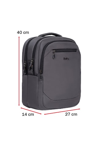 Case Club Dada 11 Günlük Sırt Çantası 14 İnç Orta Boy Usb Type-c Su Geçirmez Oxford Kumaş gri