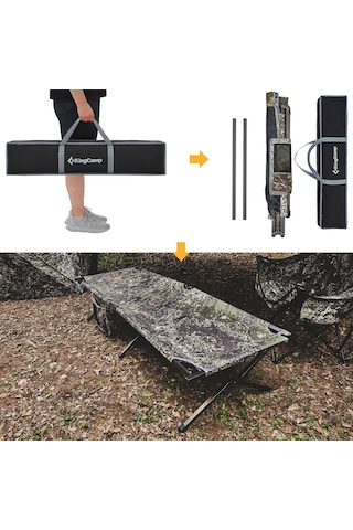 Kingcamp Pine Xl Katlanır Kampet Portatif Kamp Yatağı Camo Çok Renkli