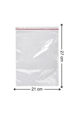 Kilitli Naylon Poşet Kilitli Naylon Torba 21X27 Cm 100 Adet