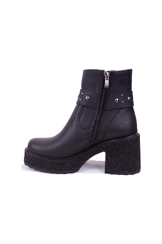 Dagoster Dza07-8962278 Siyah Günlük Platform Topuklu Kadın Bot 001